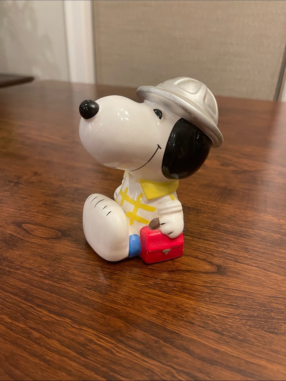 Snoopy Ceramic Figurine in White, Black & Red - Peanuts Home Accent